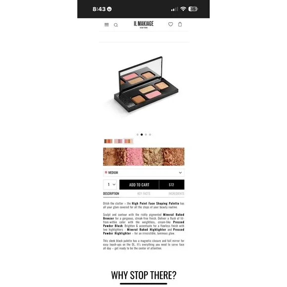 Il makiage bronzer and eye palette